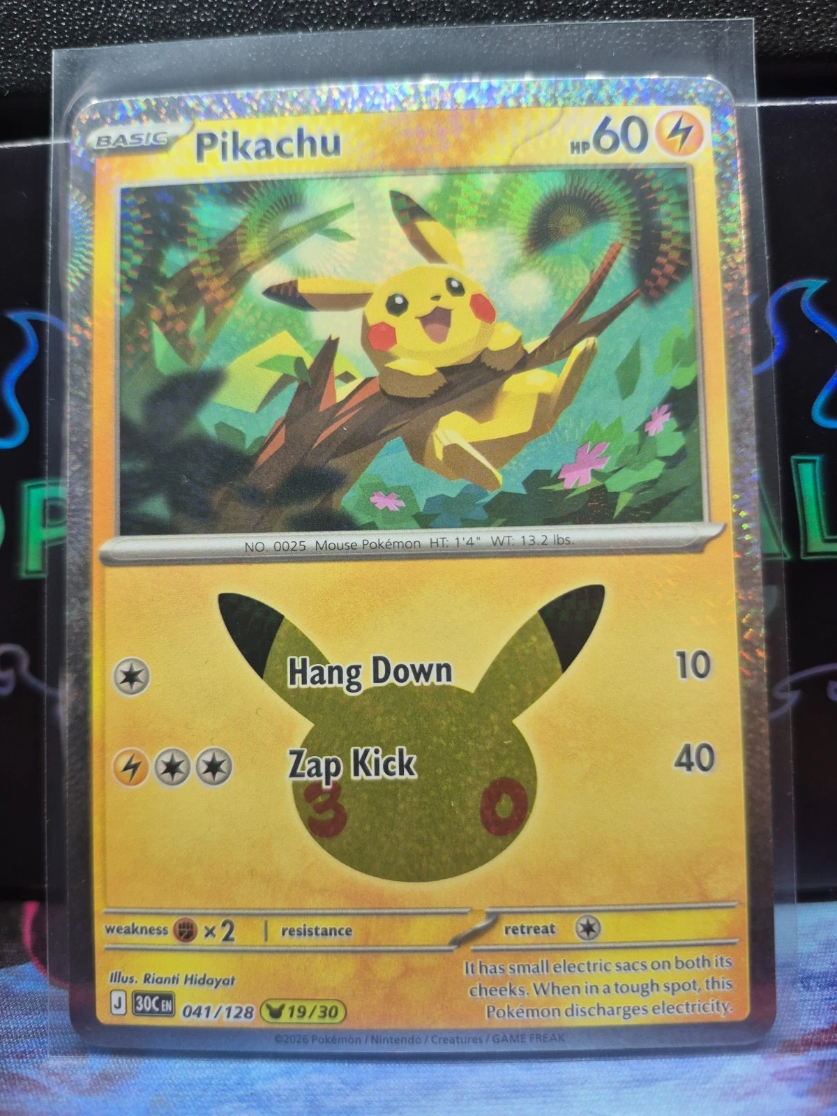 Pikachu 041/128 - Pikachu Rare 30th Celebration NM