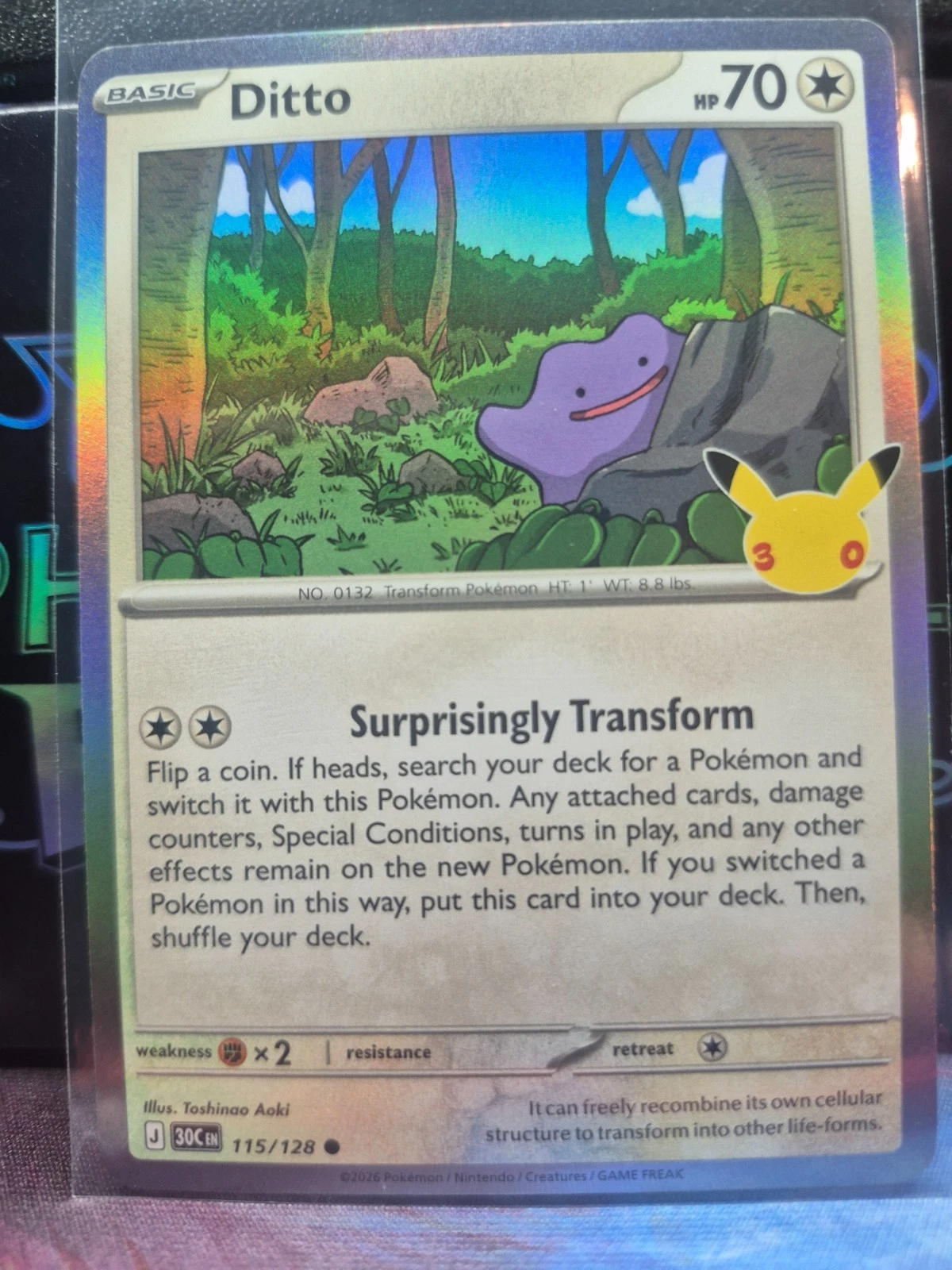 Ditto 115/128 Rare 30th Celebration NM