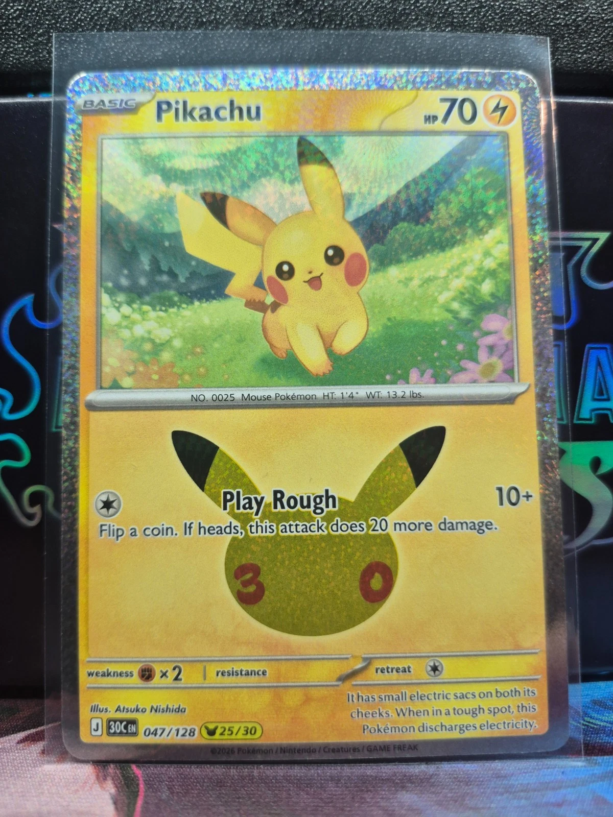 Pikachu 047/128 Pikachu Rare 30th Celebration NM