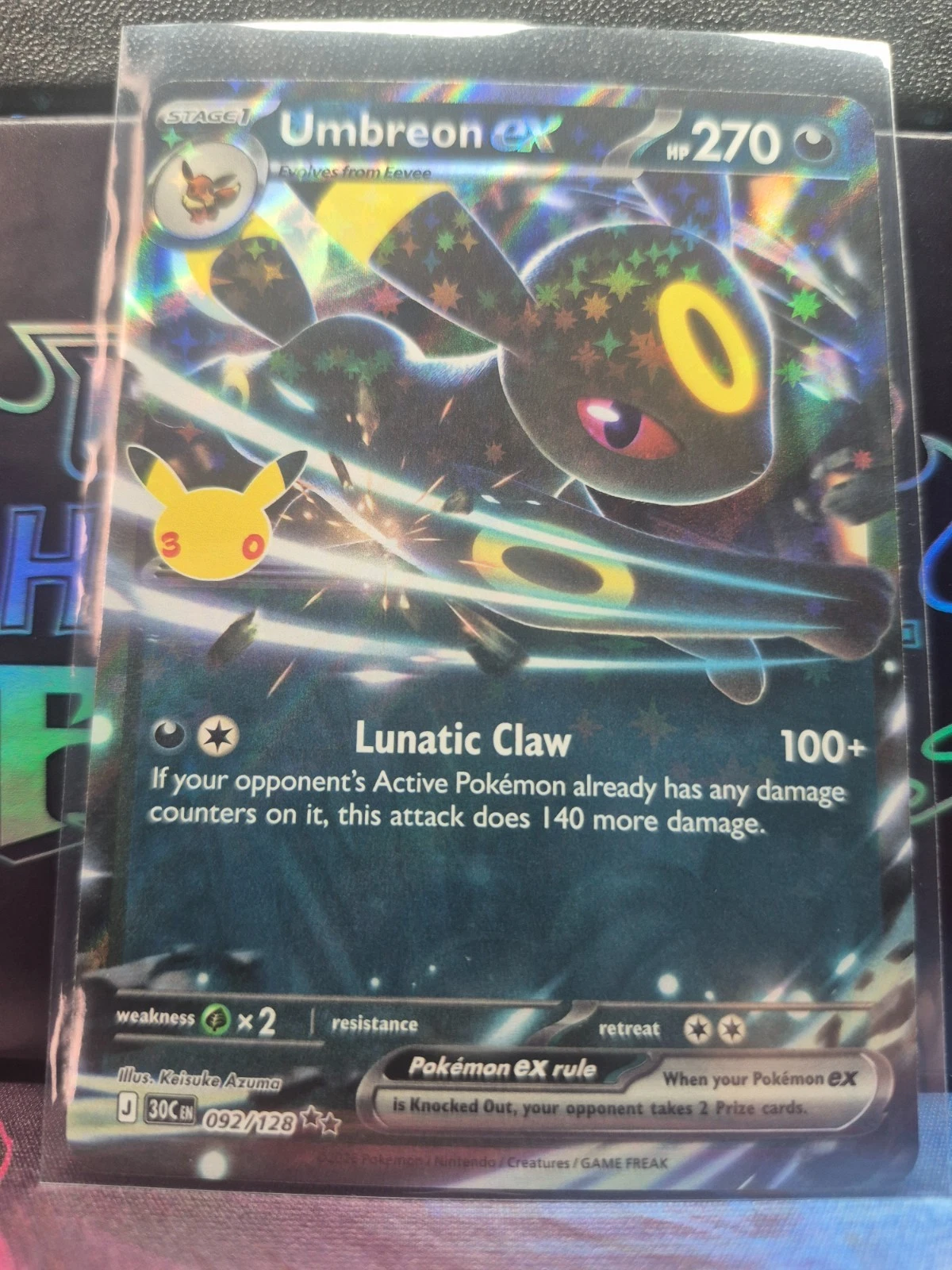 Umbreon ex 092/128 Double Rare 30th Celebration NM